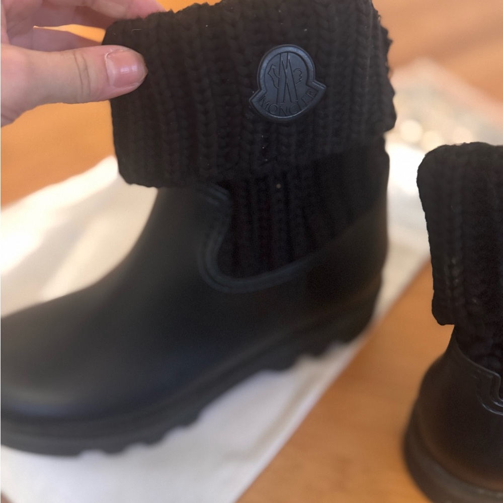 Moncler Rubber knit Black Boots